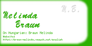 melinda braun business card